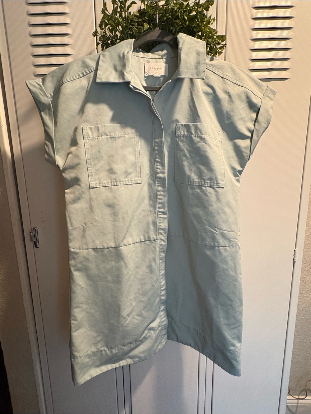 Sz Small Pomander Place structured cotton Corey dress in a light blue Tuckernuck